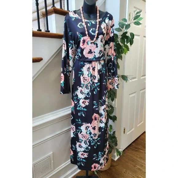 strapless open back dress Wine Long Sleeve Maxi Dress